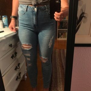 Forever 21 light wash jeans